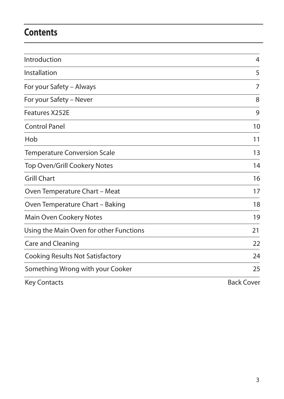 Creda X252E User Manual | Page 3 / 28