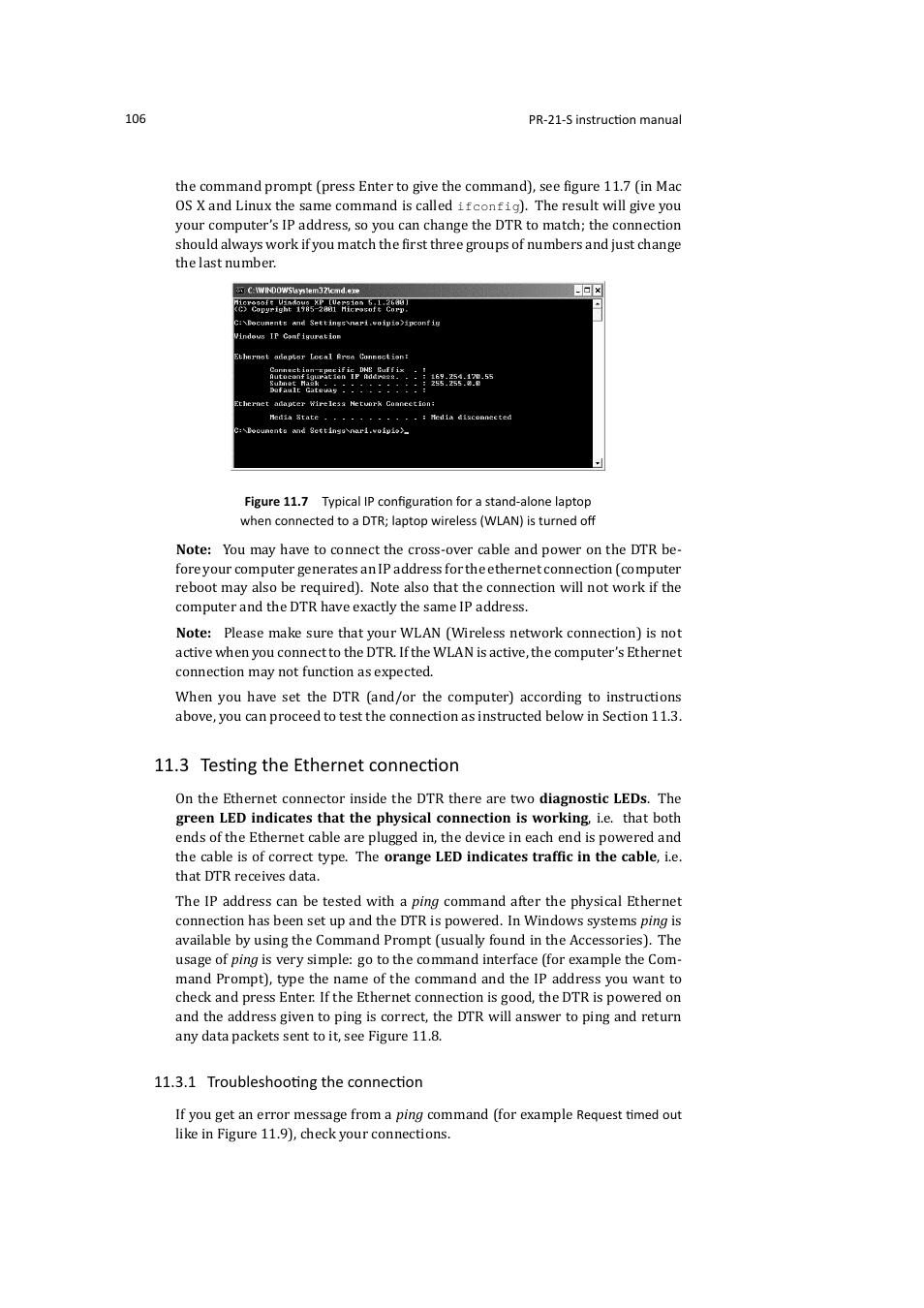 3 testing the ethernet connection | K-Patents PR-21-S User Manual | Page 112 / 129