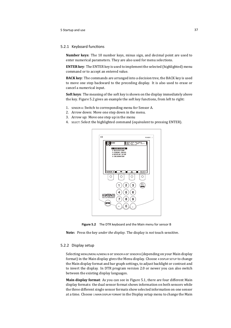 1 keyboard functions, 2 display setup | K-Patents PR-21-S User Manual | Page 43 / 129
