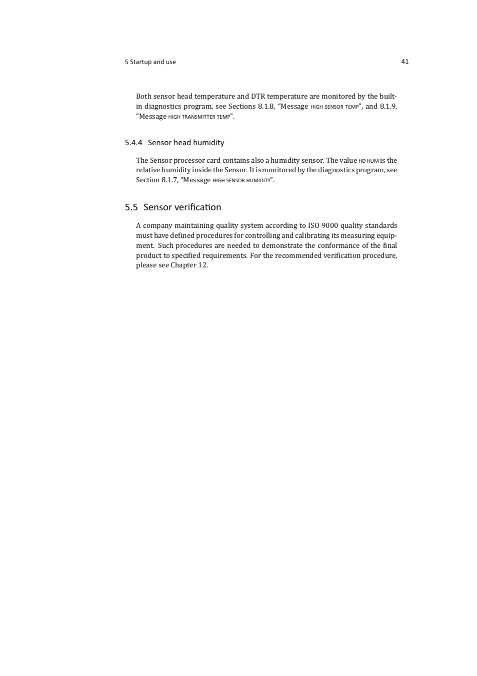 5 sensor veriﬁcation | K-Patents PR-21-S User Manual | Page 47 / 129