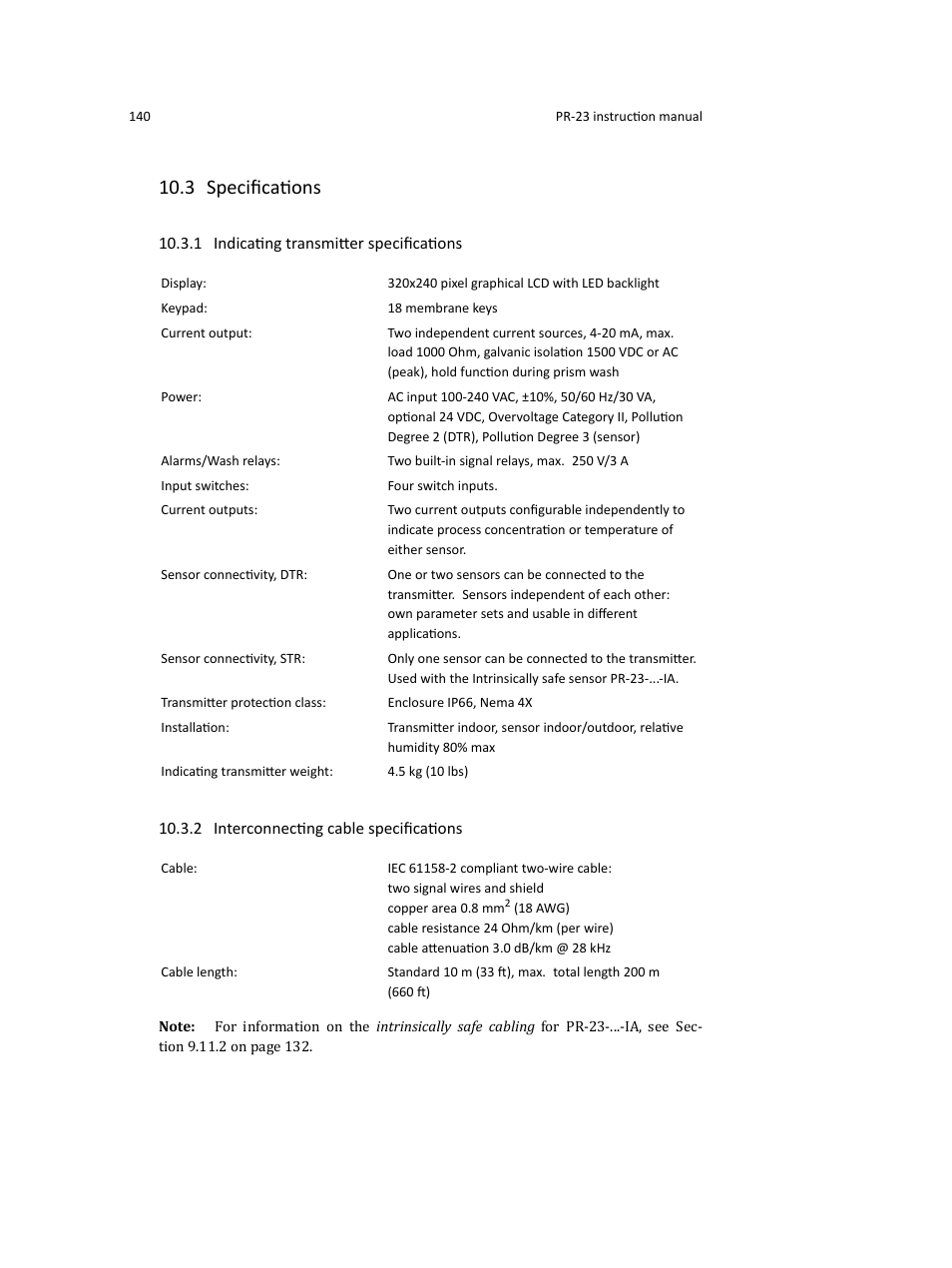 3 speciﬁcations | K-Patents PR-23 User Manual | Page 148 / 213