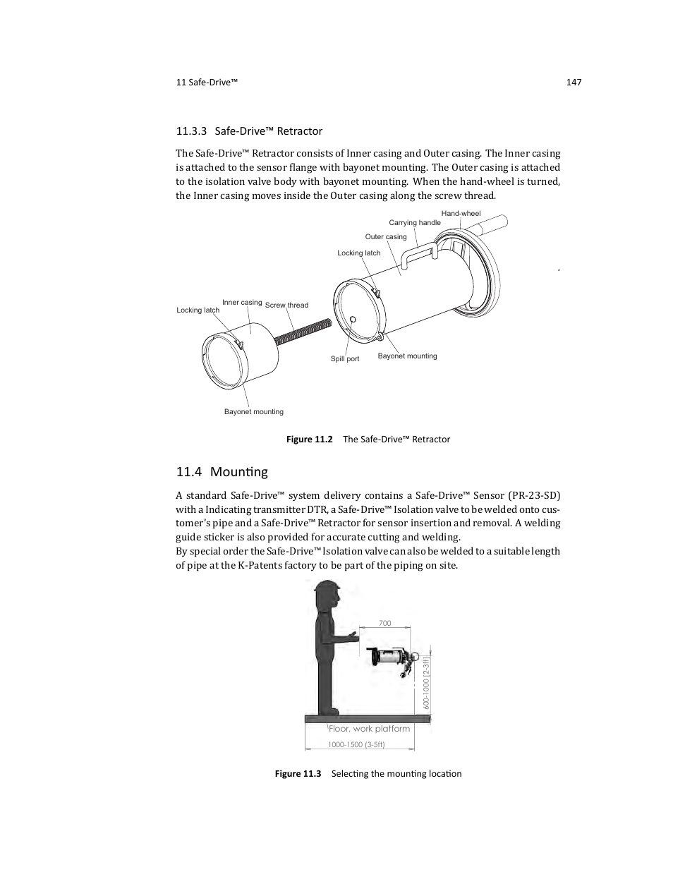 4 mounting, 3 safe-drive™ retractor | K-Patents PR-23 User Manual | Page 155 / 213