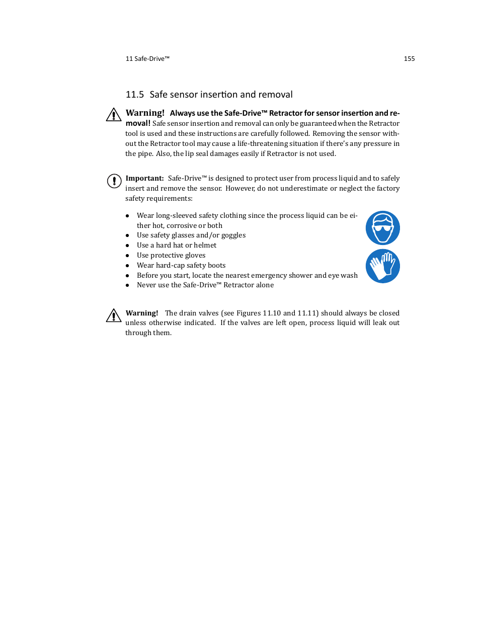 5 safe sensor insertion and removal | K-Patents PR-23 User Manual | Page 163 / 213