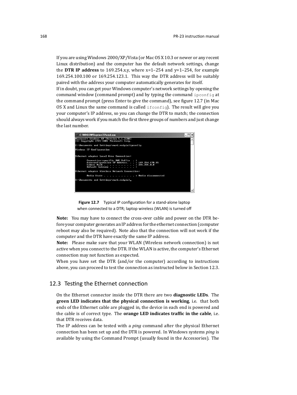 3 testing the ethernet connection | K-Patents PR-23 User Manual | Page 176 / 213