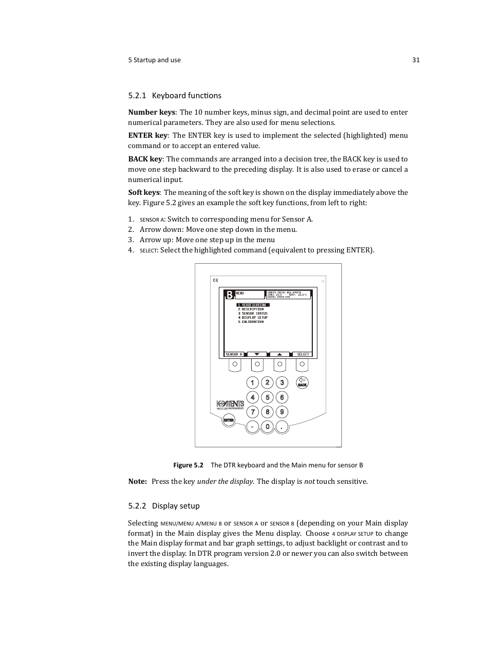 1 keyboard functions, 2 display setup | K-Patents PR-23 User Manual | Page 39 / 213