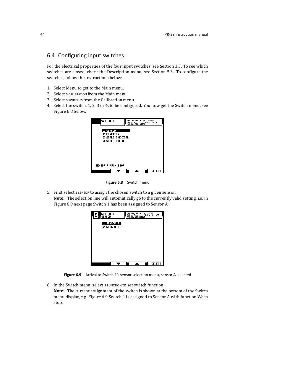 4 conﬁguring input switches | K-Patents PR-23 User Manual | Page 52 / 213