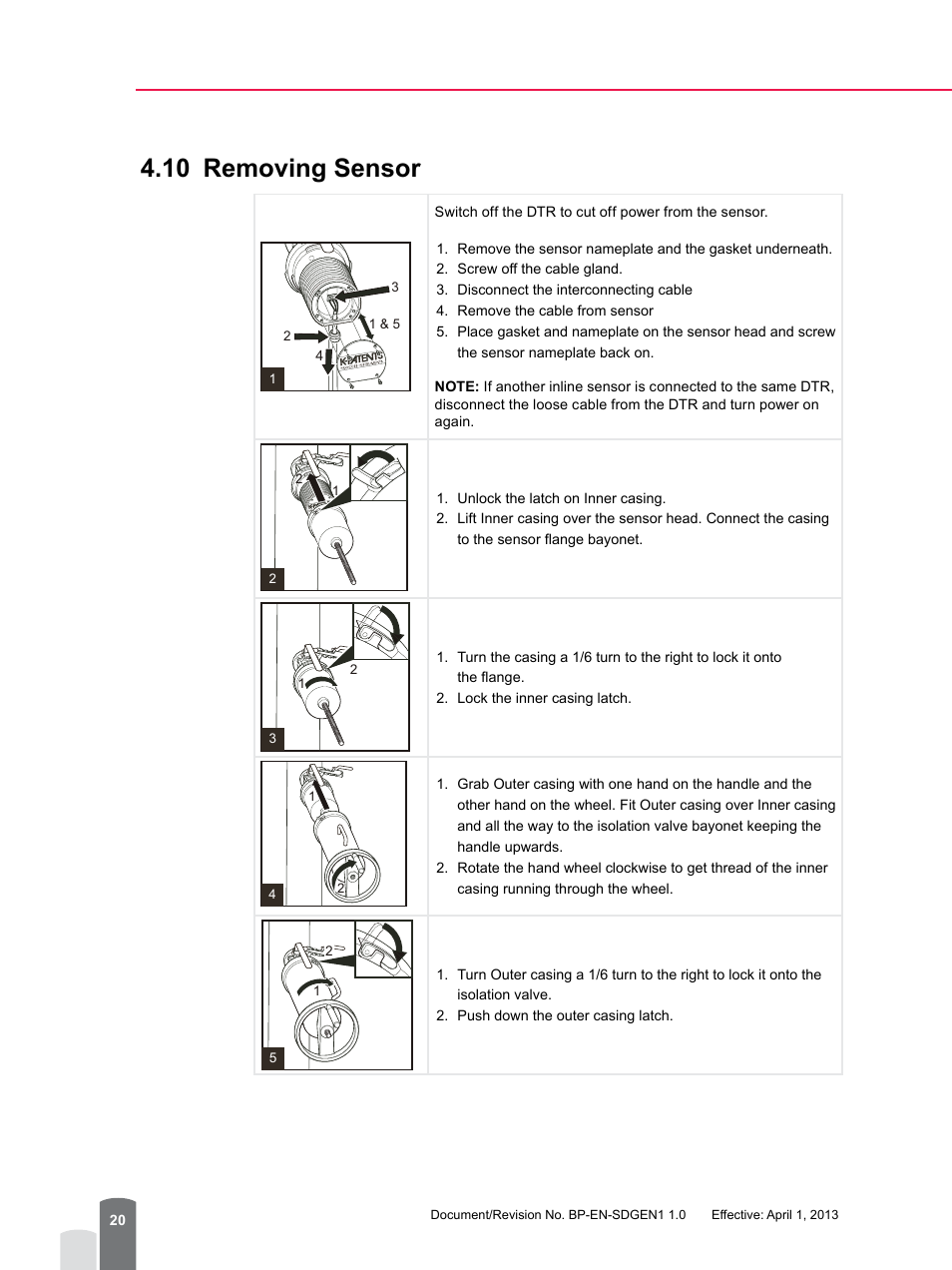 10 removing sensor | K-Patents PR-23-SD Generation 1 User Manual | Page 20 / 37