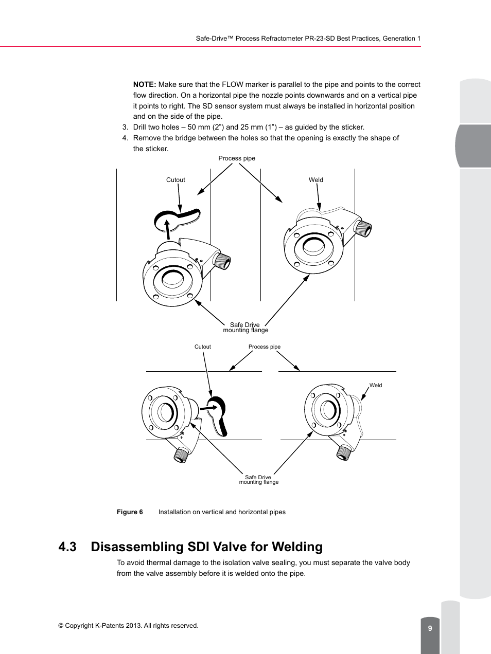 3 disassembling sdi valve for welding | K-Patents PR-23-SD Generation 1 User Manual | Page 9 / 37