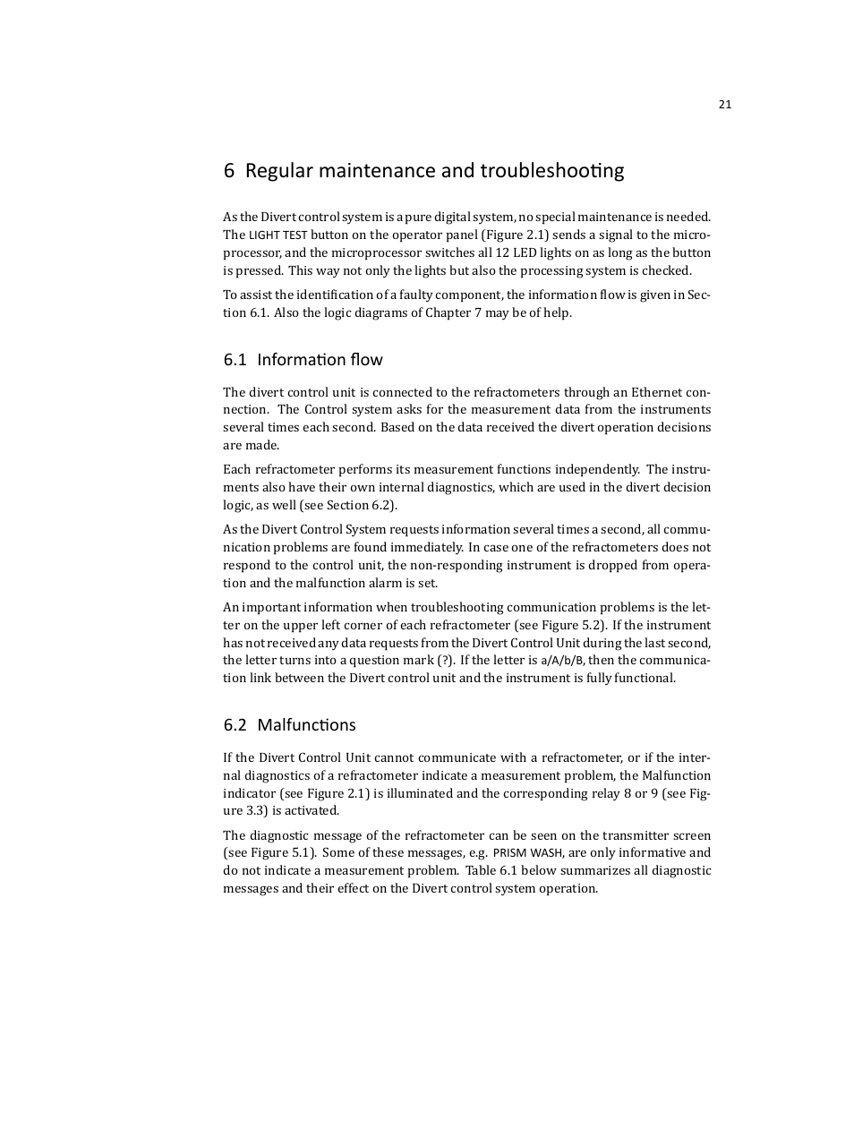 6 regular maintenance and troubleshooting, 1 information ﬂow, 2 malfunctions | K-Patents DD-23 User Manual | Page 25 / 50