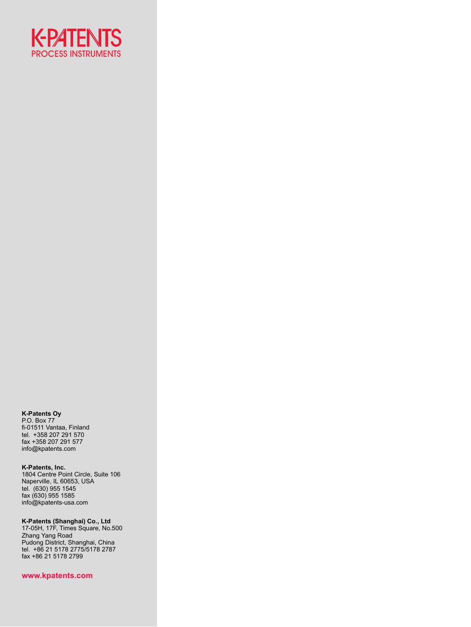 K-Patents DD-23 User Manual | Page 50 / 50