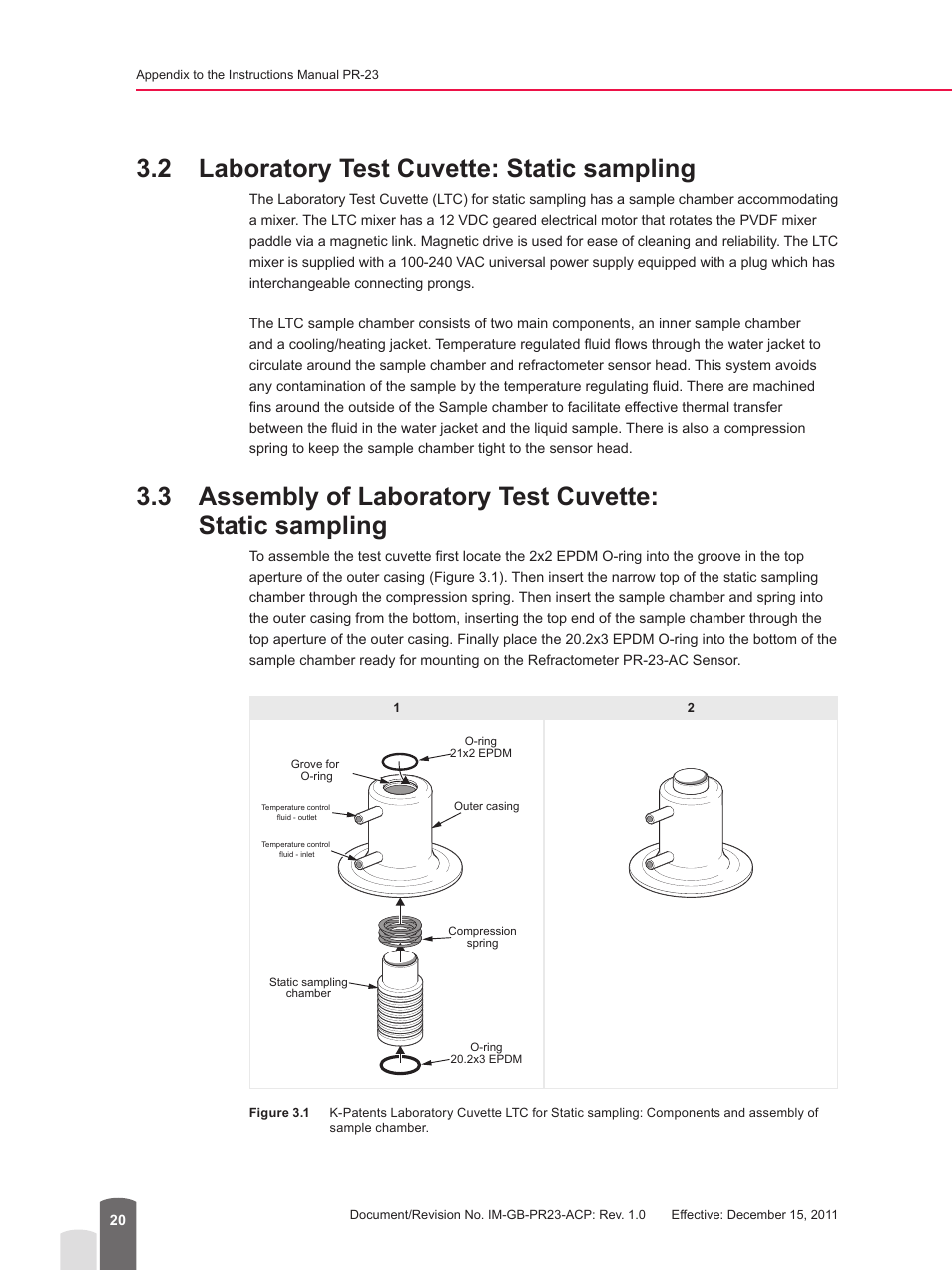 2 laboratory test cuvette: static sampling | K-Patents PR-23 for K-Patents User Manual | Page 20 / 62