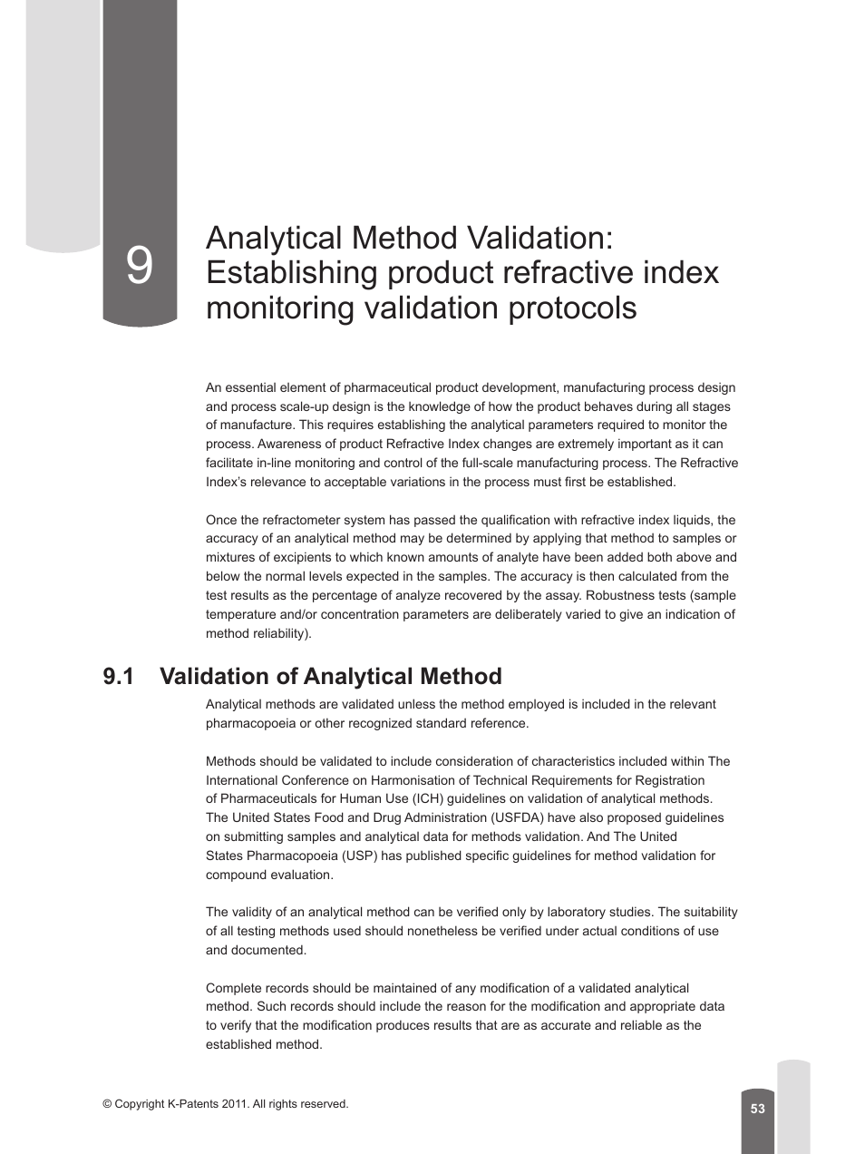 1 validation of analytical method | K-Patents PR-23 for K-Patents User Manual | Page 53 / 62