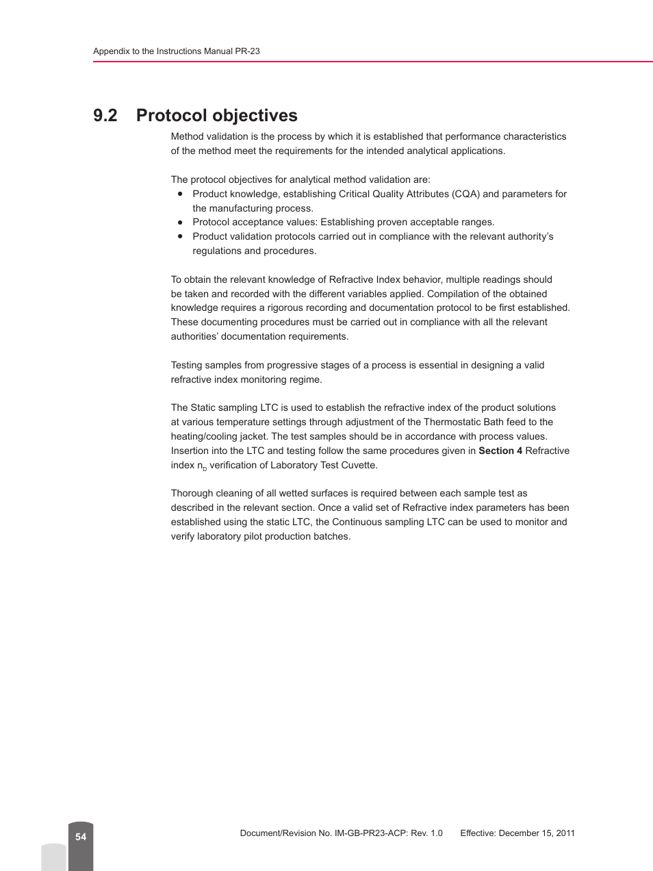 2 protocol objectives | K-Patents PR-23 for K-Patents User Manual | Page 54 / 62