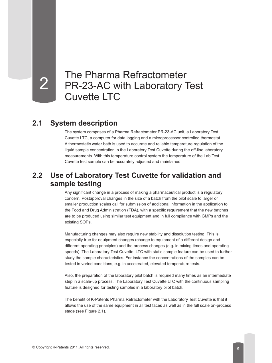 1 system description | K-Patents PR-23 for K-Patents User Manual | Page 9 / 62