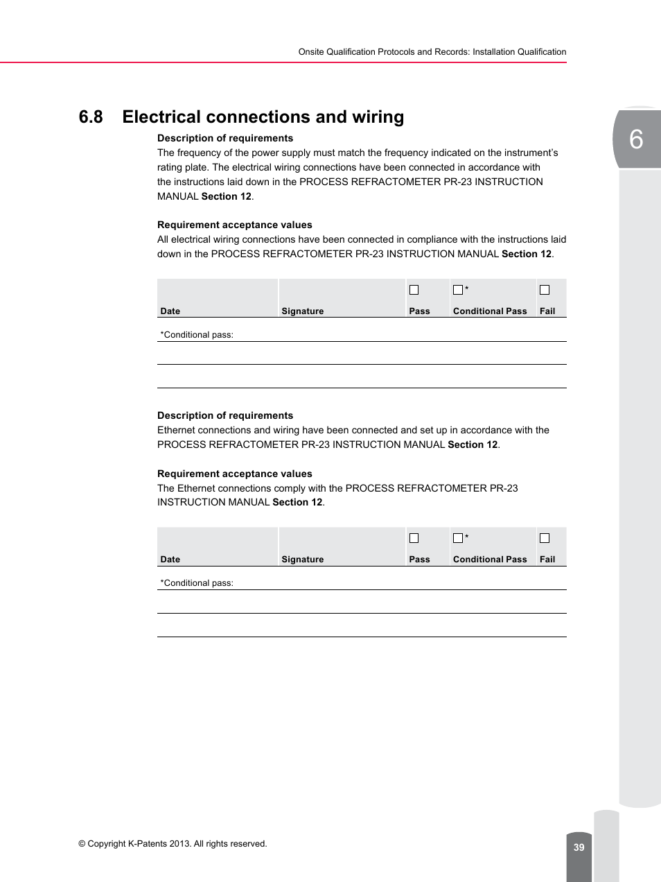 8 electrical connections and wiring | K-Patents PR-23 for K-Patents Appendix User Manual | Page 39 / 56