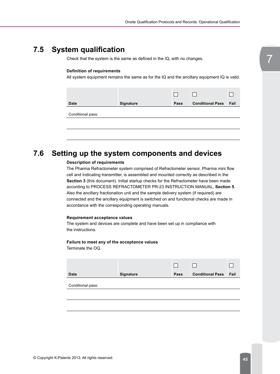 5 system qualification, 6 setting up the system components and devices | K-Patents PR-23 for K-Patents Appendix User Manual | Page 45 / 56