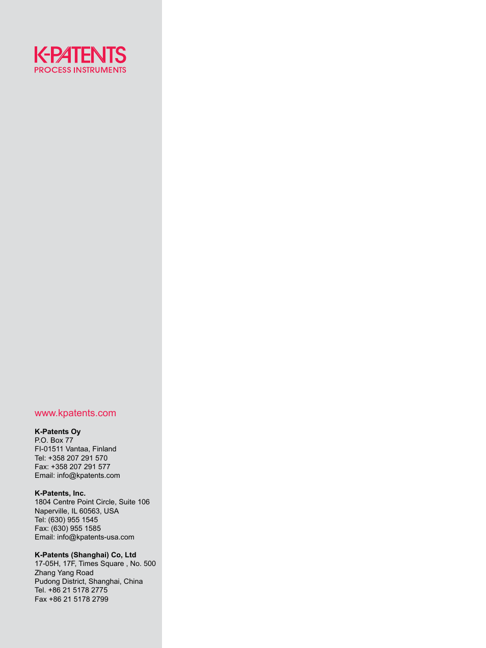K-Patents PR-23 for K-Patents Appendix User Manual | Page 56 / 56