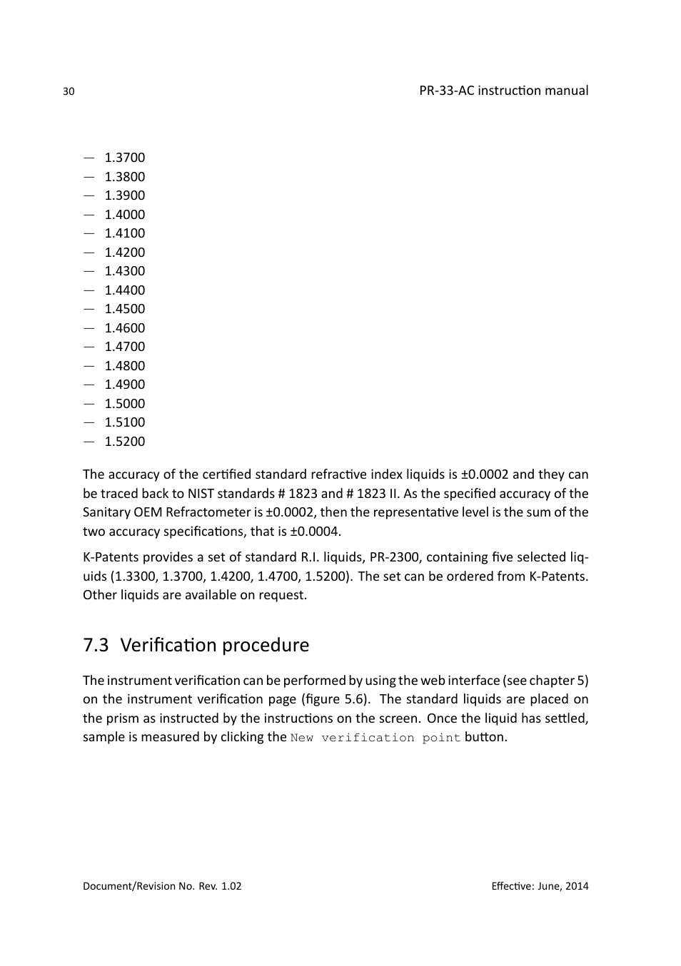 3 veriﬁcation procedure | K-Patents PR-33-AC User Manual | Page 36 / 53