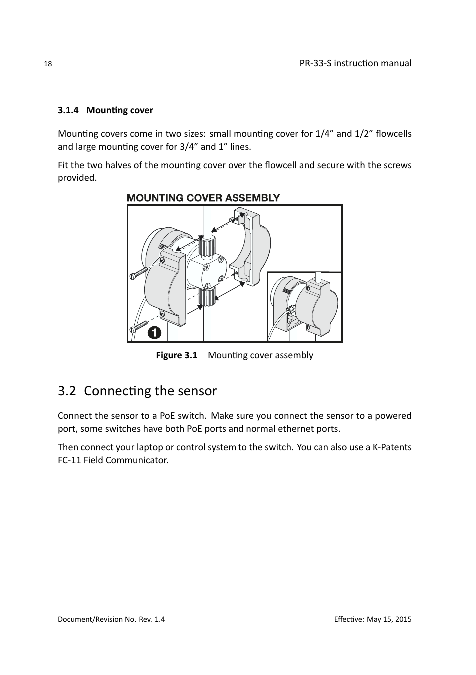 2 connecting the sensor | K-Patents PR-33-S User Manual | Page 22 / 44