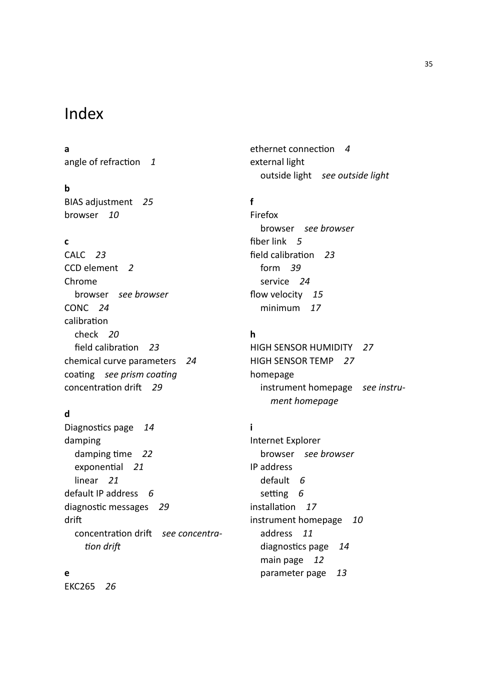 Index | K-Patents PR-33-S User Manual | Page 39 / 44