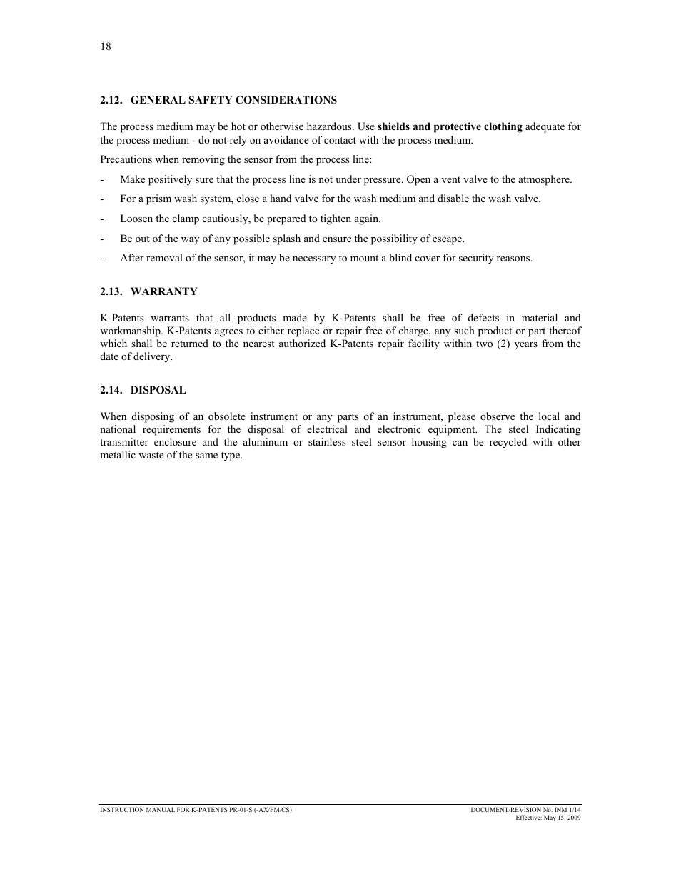 K-Patents PR-01-S User Manual | Page 20 / 107