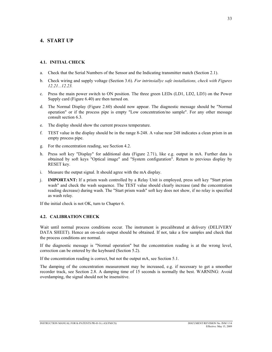 Start up | K-Patents PR-01-S User Manual | Page 35 / 107