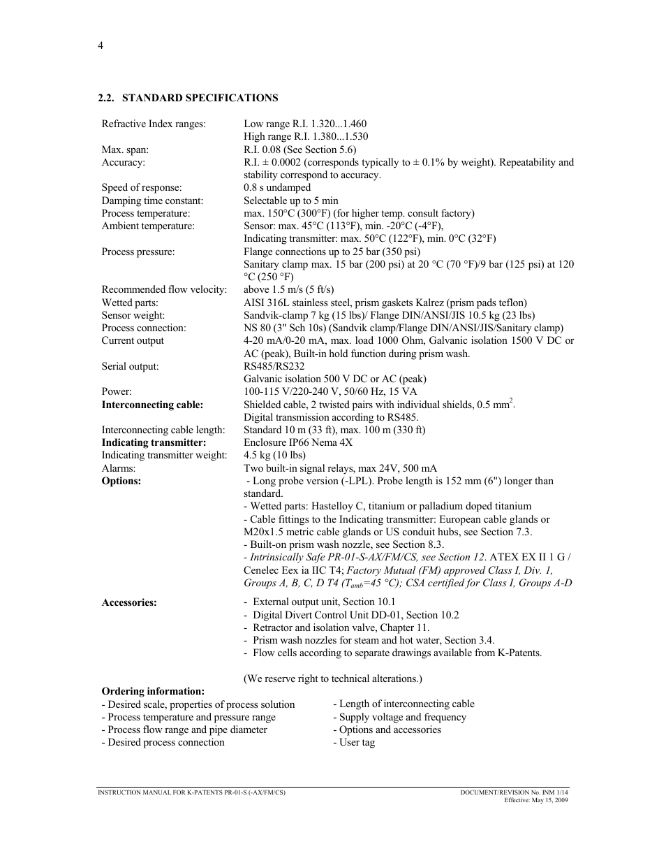 K-Patents PR-01-S User Manual | Page 6 / 107