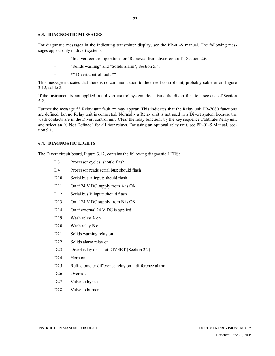 Diagnostic messages, Diagnostic lights, 3 diagnostic | Messages, 4 diagnostic, Lights | K-Patents DD-01 User Manual | Page 24 / 37