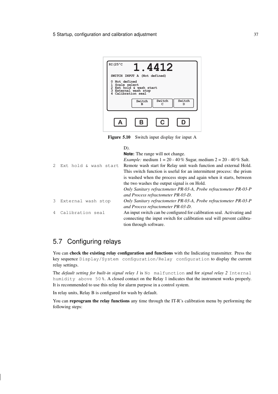 7 configuring relays, Ab c d | K-Patents PR-03 User Manual | Page 43 / 123