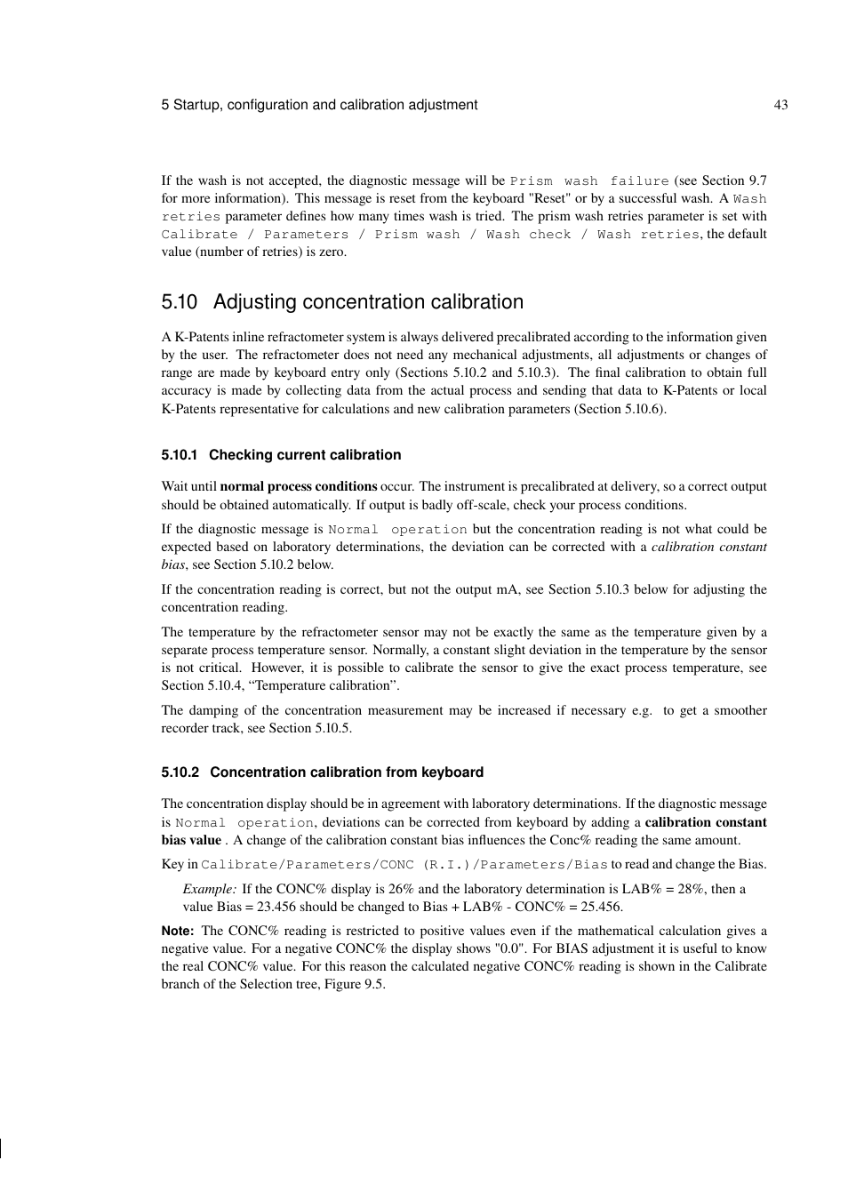10 adjusting concentration calibration | K-Patents PR-03 User Manual | Page 49 / 123