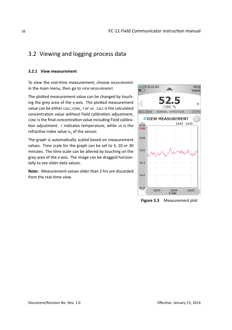 2 viewing and logging process data | K-Patents FC-11 User Manual | Page 14 / 24