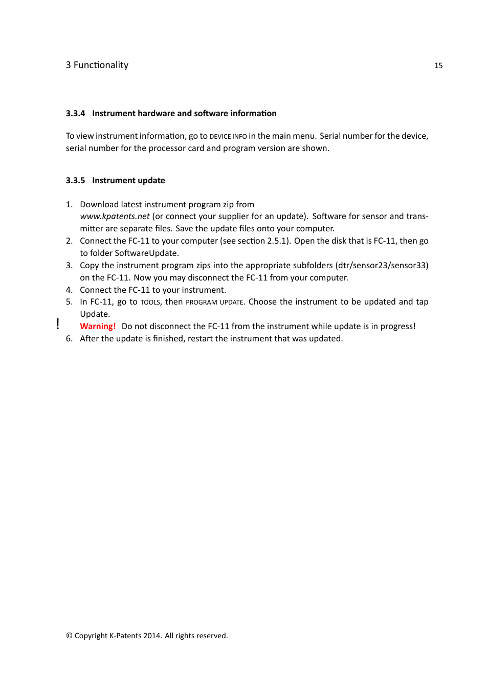 K-Patents FC-11 User Manual | Page 19 / 24