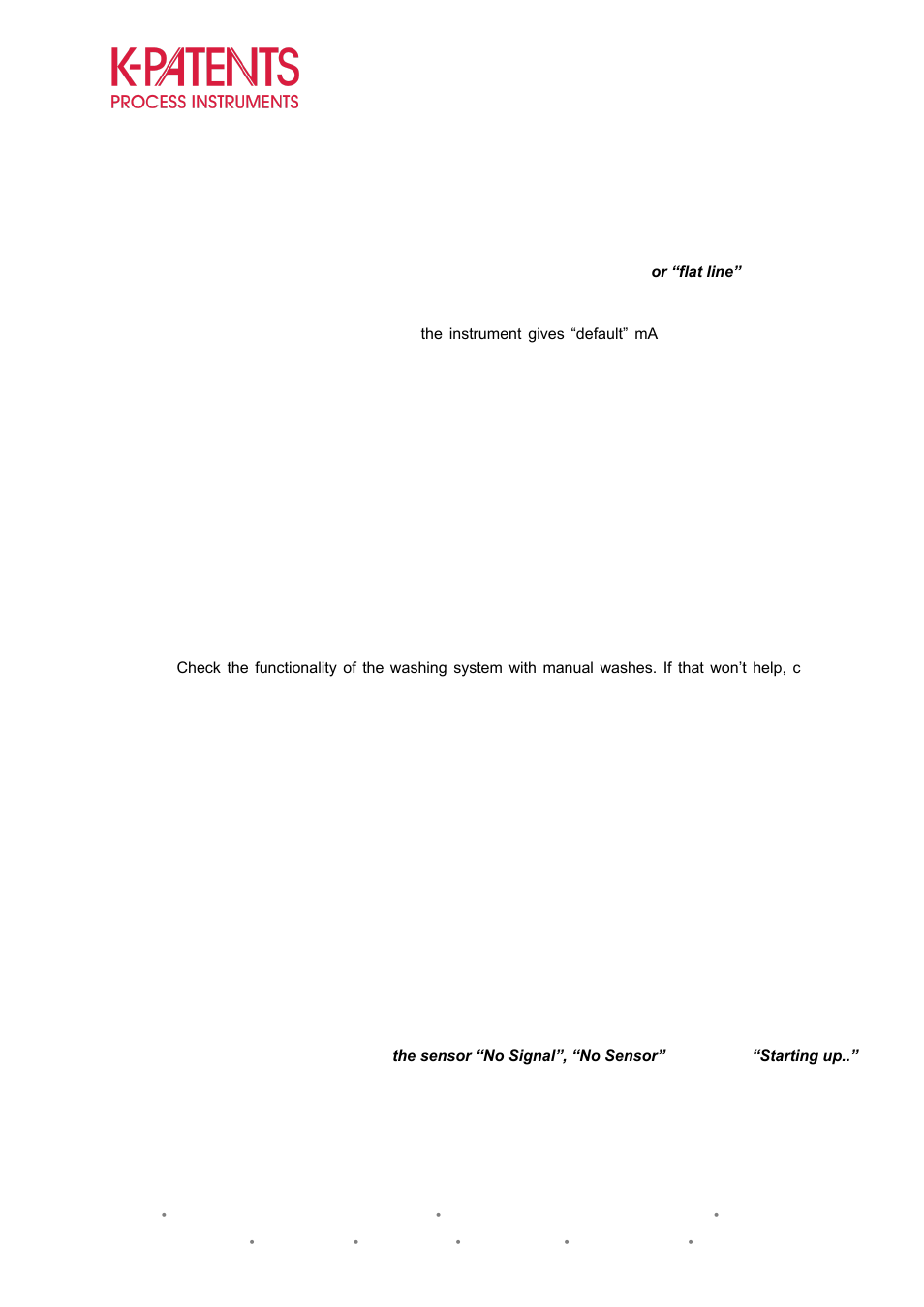 Typical faults and causes | K-Patents PR-23 Troubleshooting Guide User Manual | Page 11 / 14