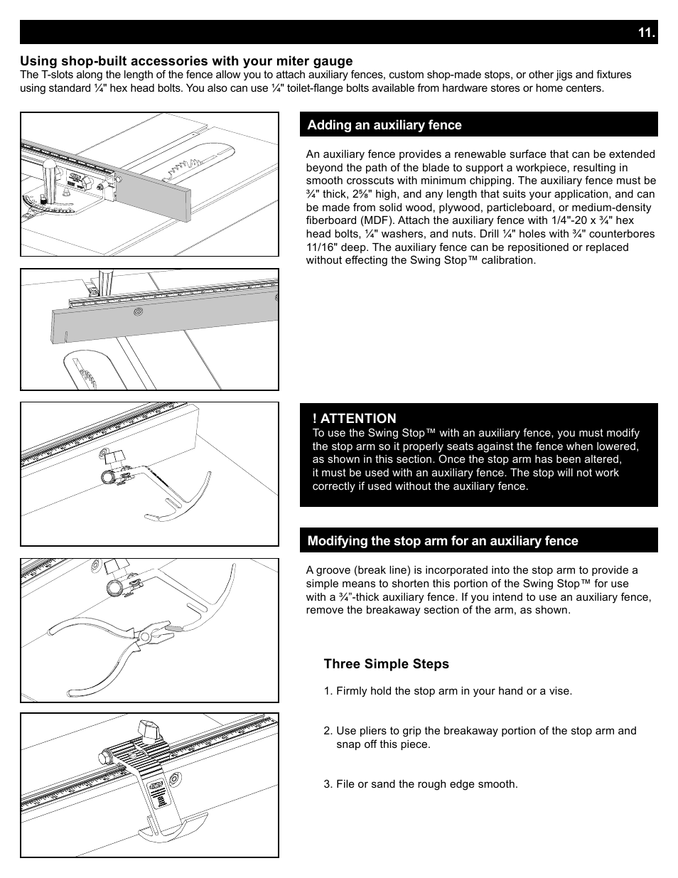 Using the miter gauge | Kreg Precision Miter Gauge System User Manual | Page 11 / 36