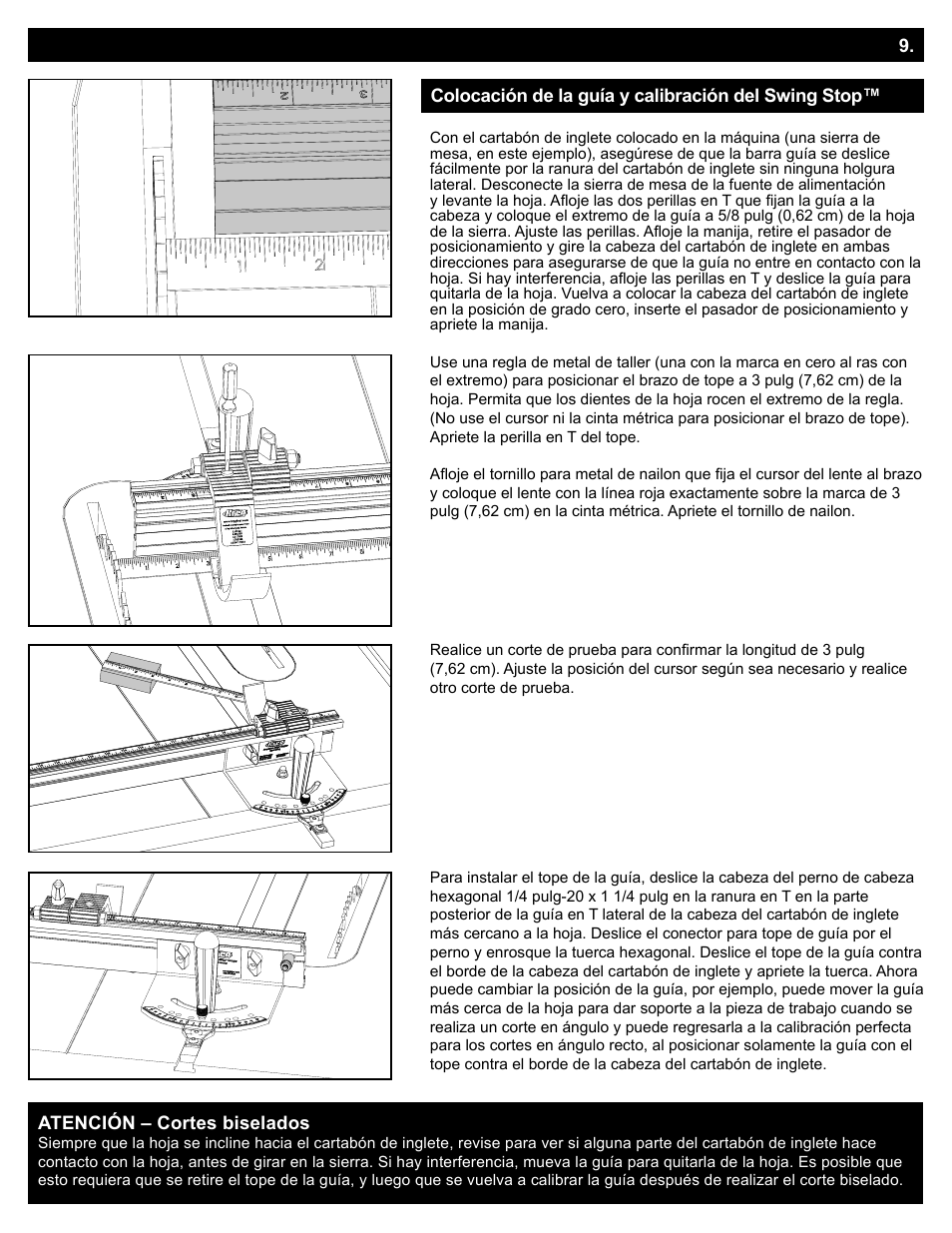 Ensamble - swing stop | Kreg Precision Miter Gauge System User Manual | Page 33 / 36