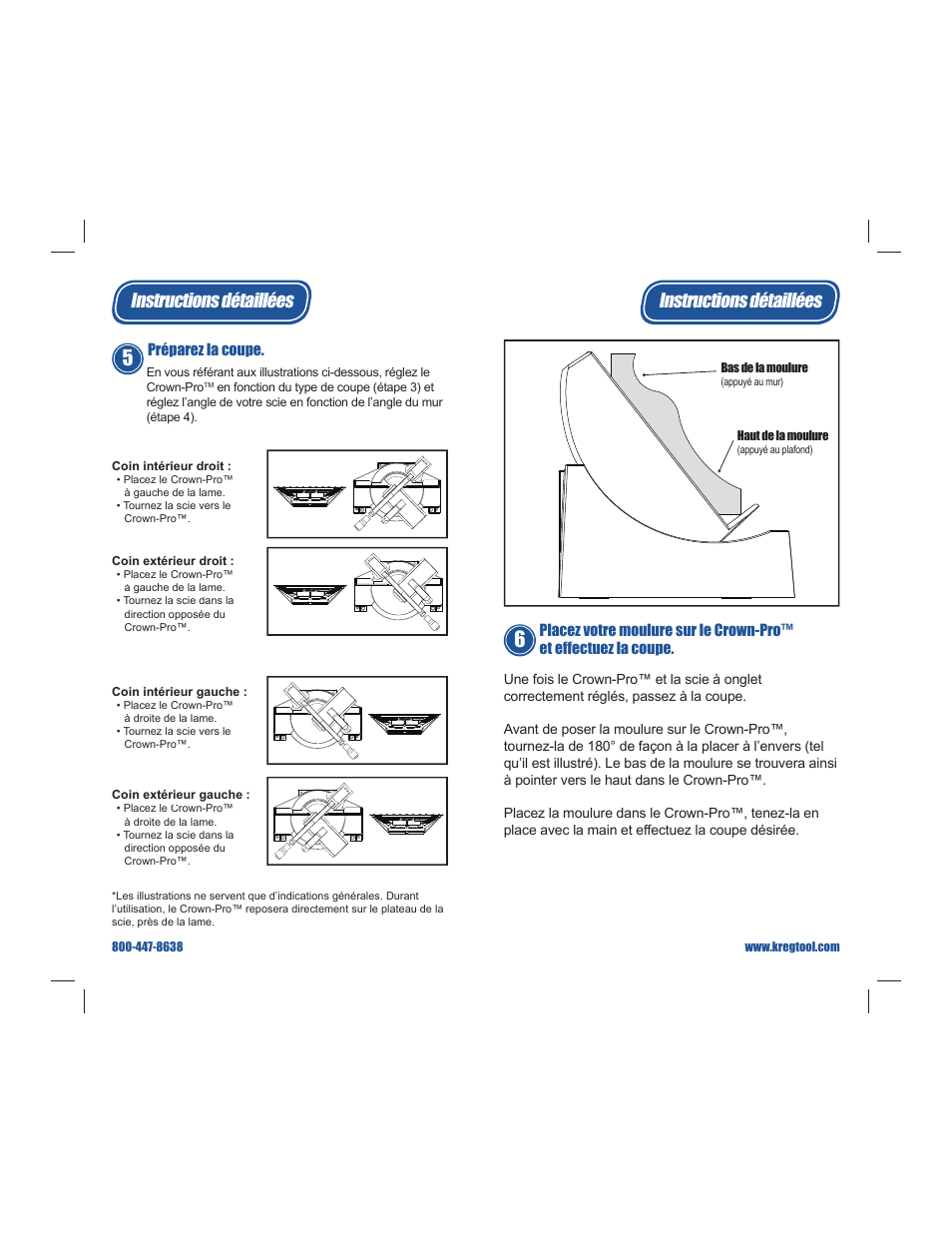 Instructions détaillées | Kreg Crown-Pro User Manual | Page 11 / 17