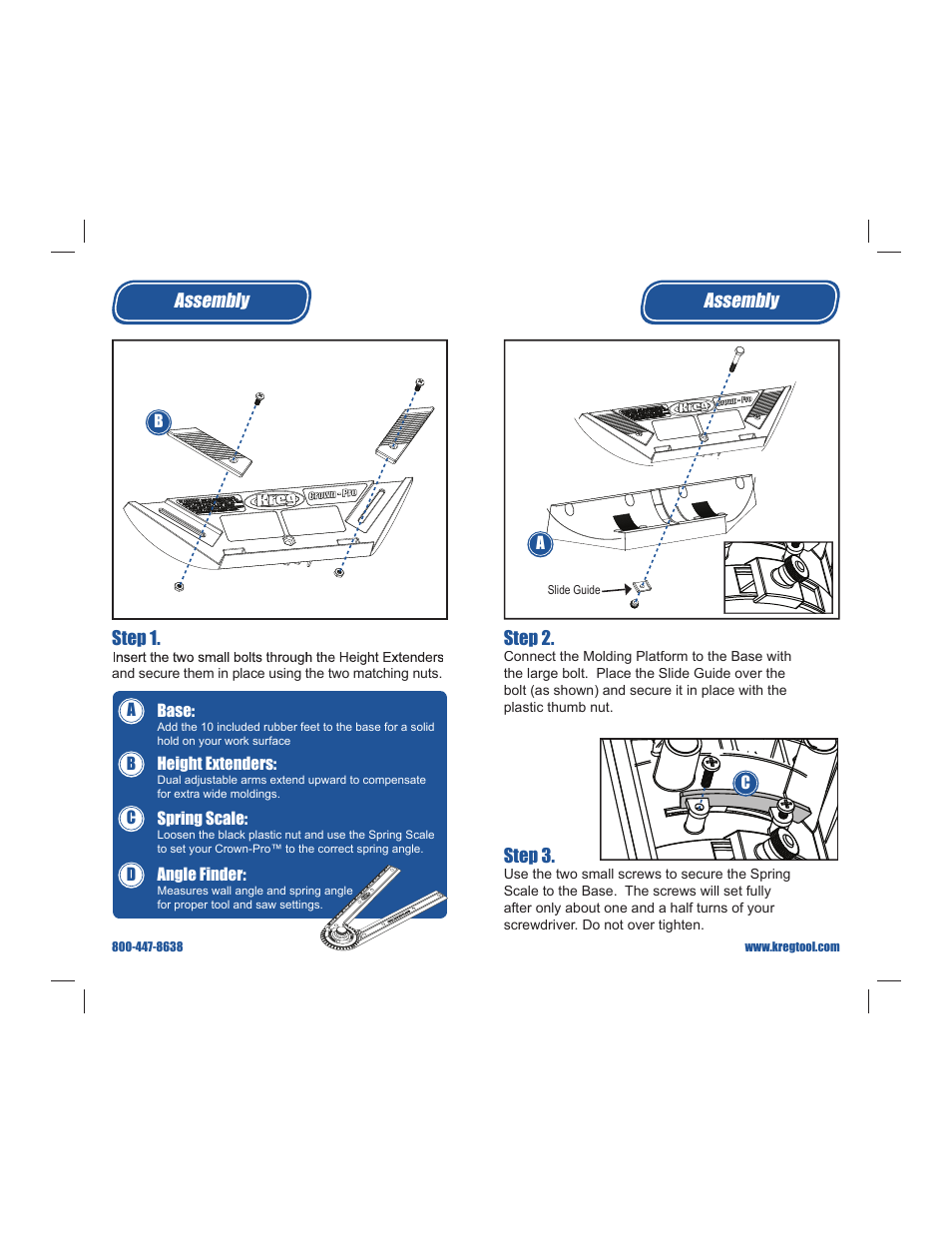 Kreg Crown-Pro User Manual | Page 3 / 17