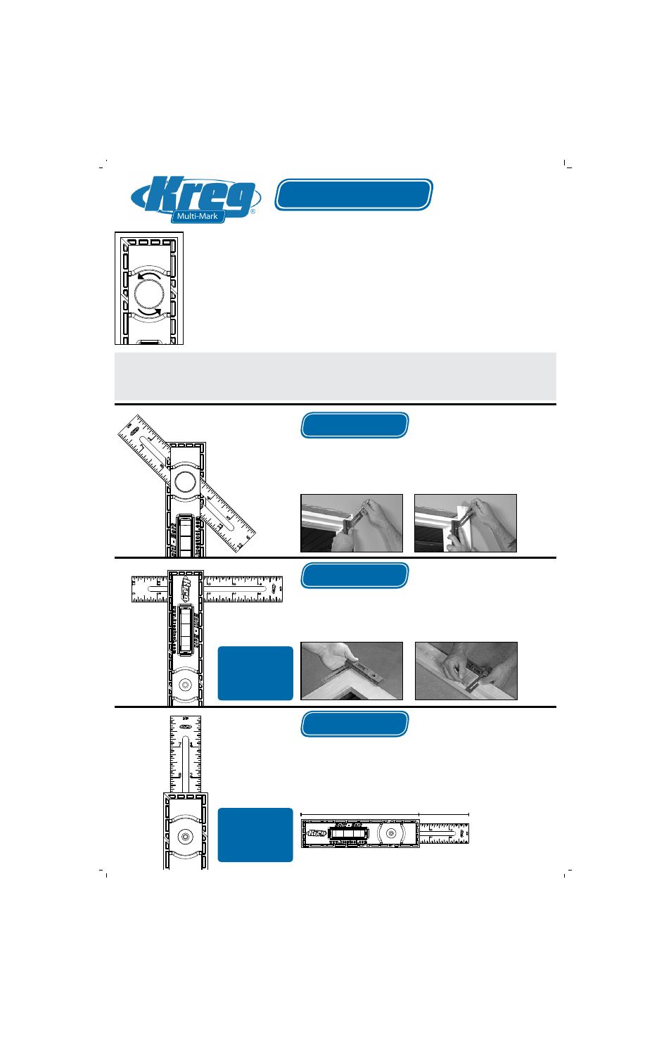 Kreg KMA2900 Multi-Mark User Manual | 2 pages