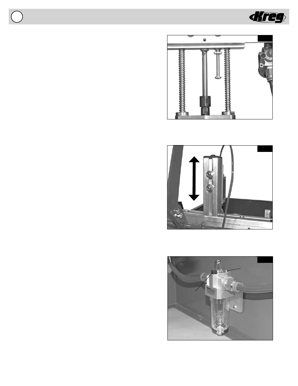 Db55 pneumatic - adjustments | Kreg DB55 Pneumatic Foreman Pocket-Hole Machine User Manual | Page 16 / 20