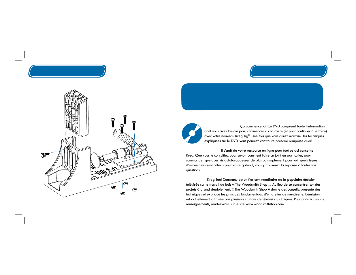 Introduction, Assemblage | Kreg Jig K4 User Manual | Page 10 / 27