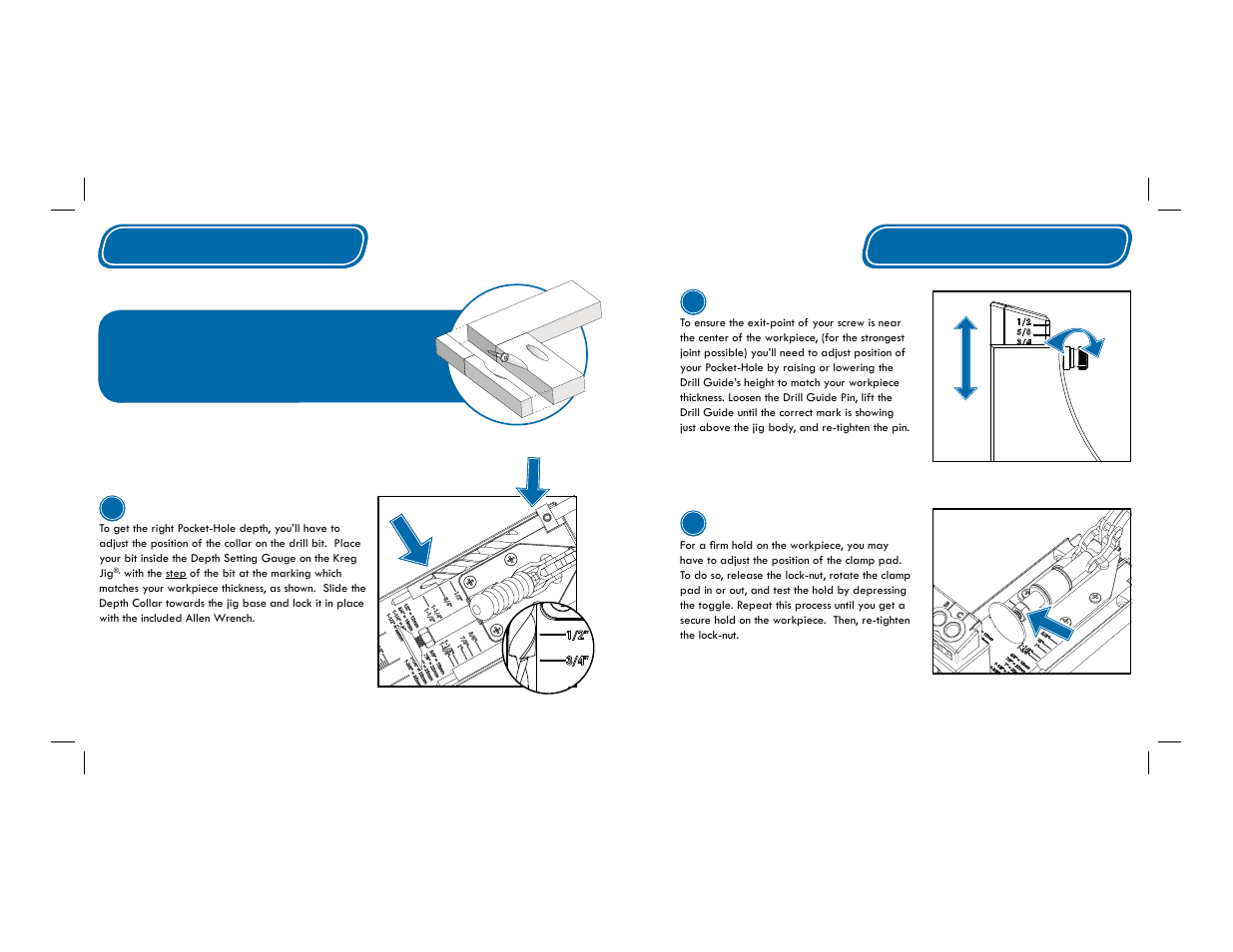 Settings | Kreg Jig K4 User Manual | Page 4 / 27