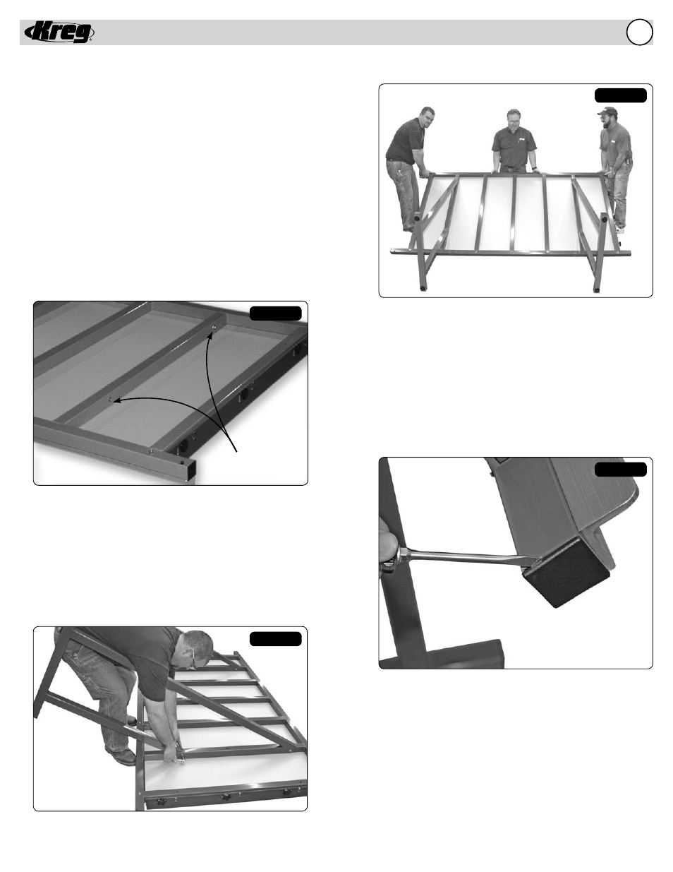 Assembly instructions | Kreg KFT4X8 Face-Framing Table User Manual | Page 5 / 12
