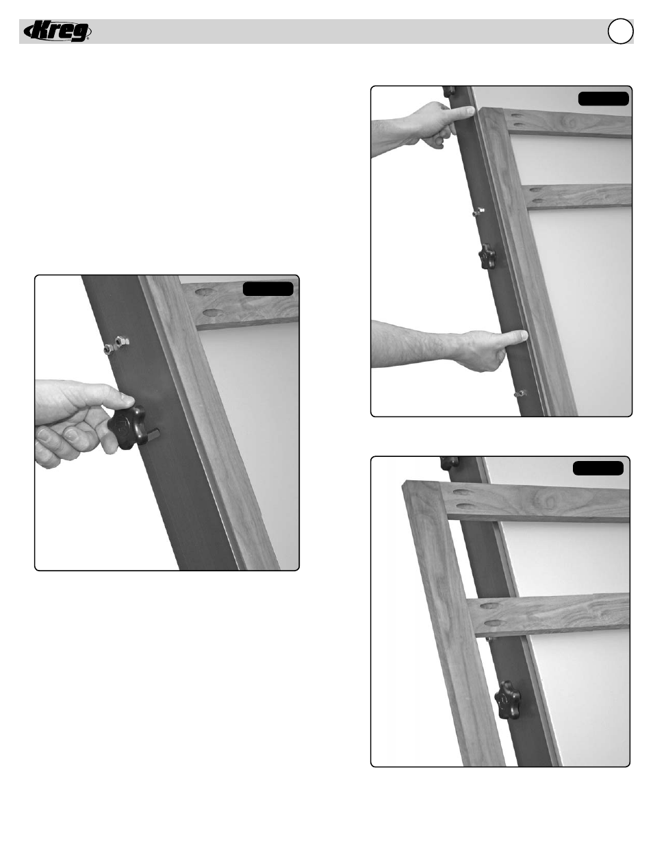 Operating instructions - retracting the fence | Kreg KFT4X8 Face-Framing Table User Manual | Page 9 / 12