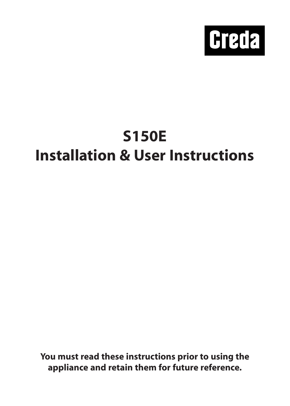 Creda S150E User Manual | 44 pages