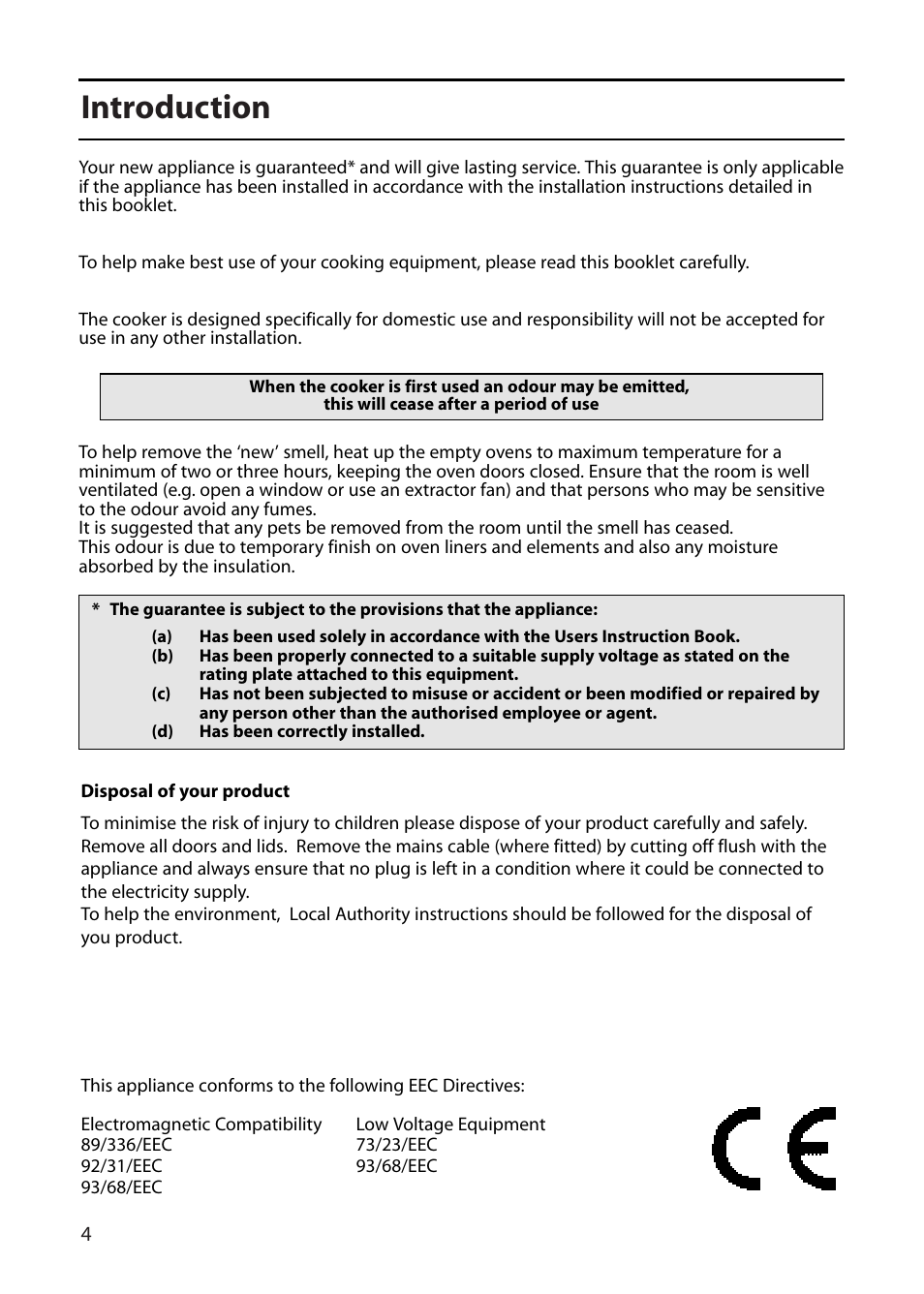 Introduction | Creda S150E User Manual | Page 4 / 44