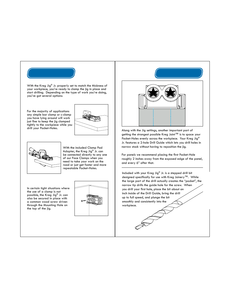 Clamping drilling | Kreg Jig R3 User Manual | Page 5 / 17