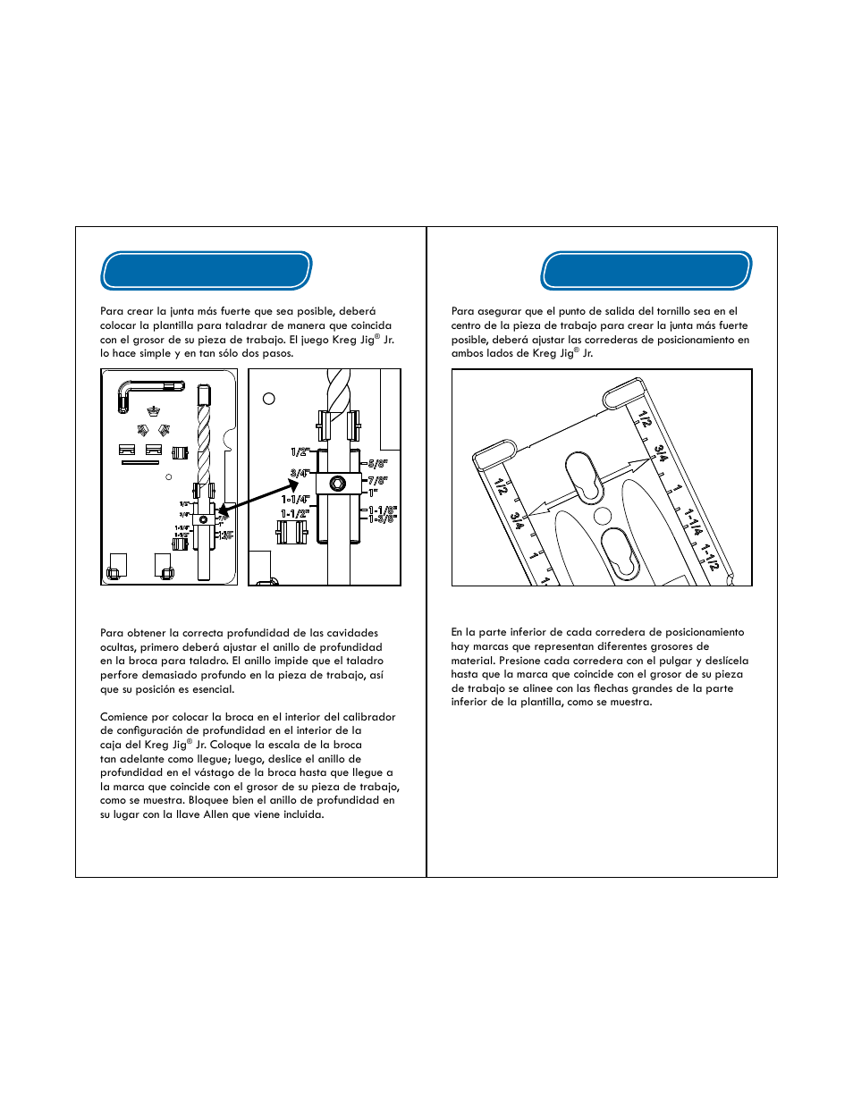 Confi guración de la plantilla | Kreg Jig R3 User Manual | Page 9 / 17