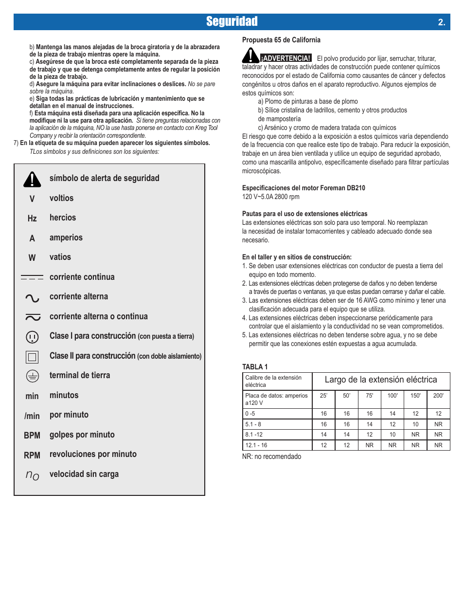 English | Kreg DB210 Foreman Pocket-Hole Machine User Manual | Page 31 / 44