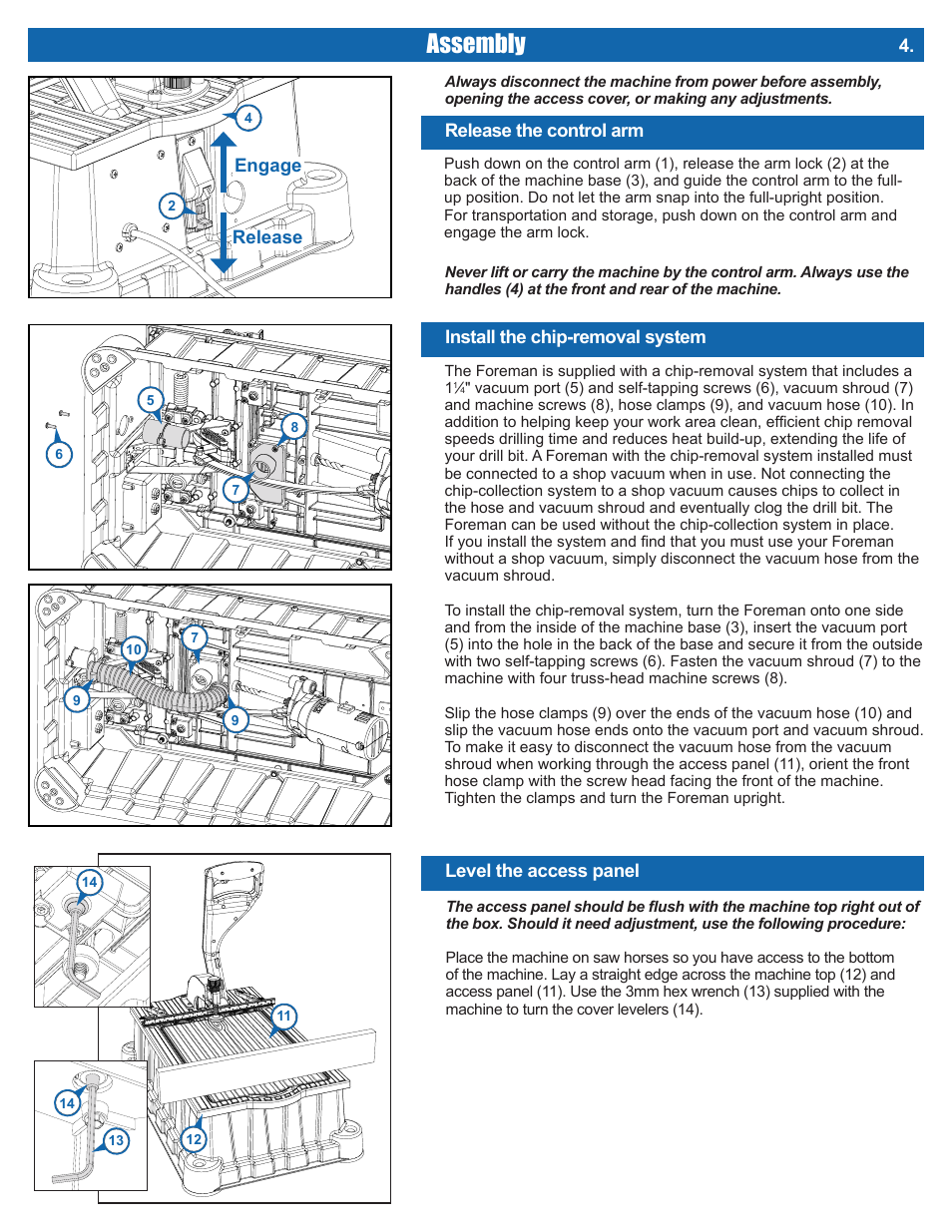 Assembly | Kreg DB210 Foreman Pocket-Hole Machine User Manual | Page 7 / 44