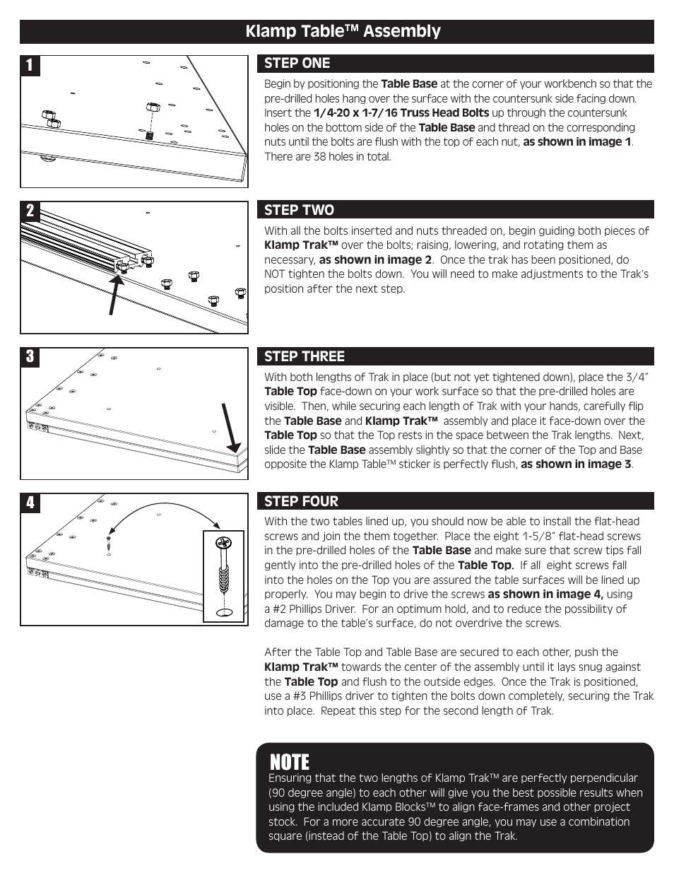 Klamp table, Assembly | Kreg KKS1000 Klamp Table User Manual | Page 2 / 12